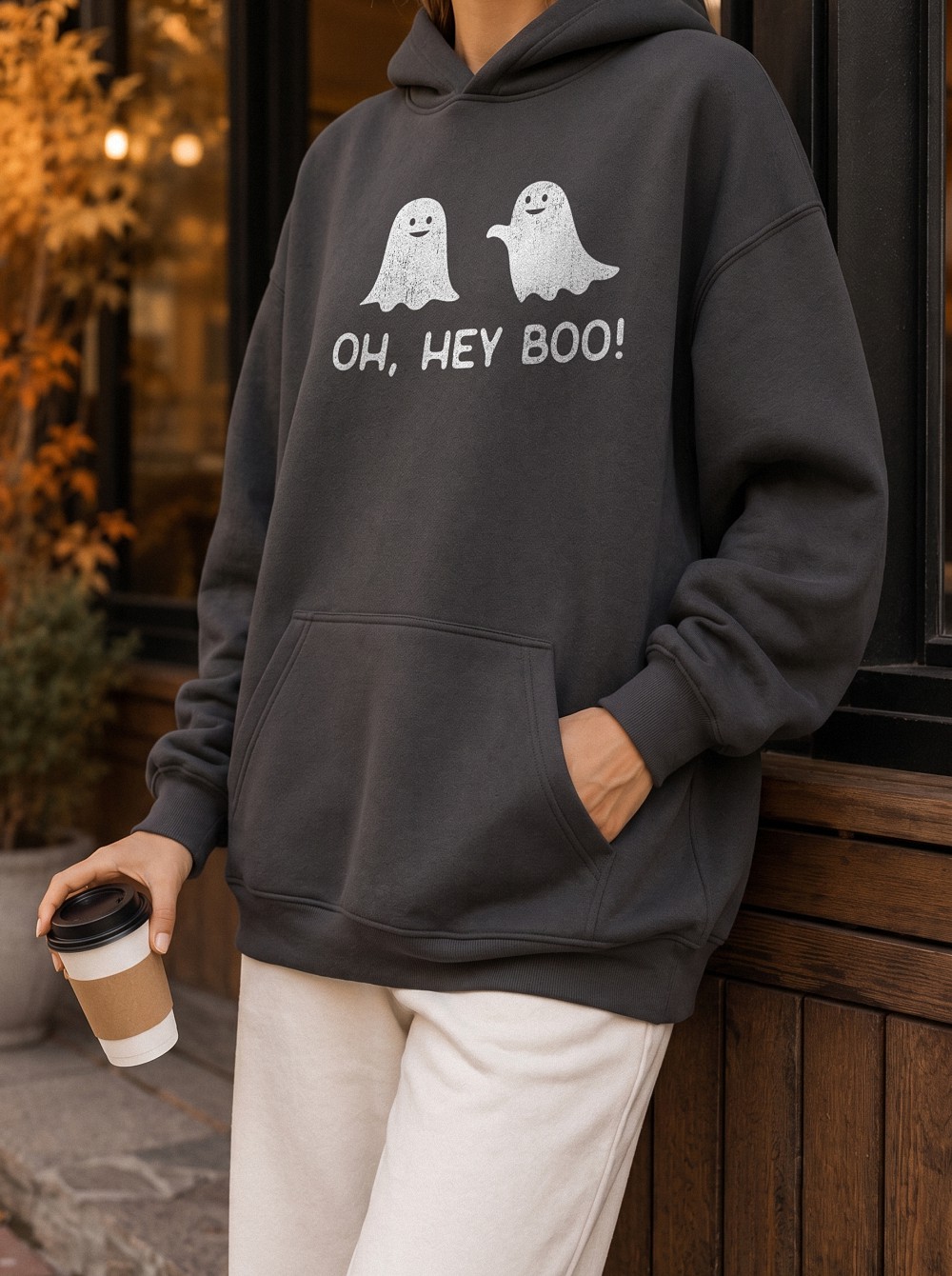Oh Hey Boo Cute Ghost Sweatshirt - Spooky Season Fall Crewneck