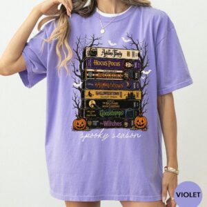 90s Halloween Movies VHS T-Shirt - Hocus Pocus & Beetlejuice Retro Tee