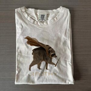 Jimothy Fantasy Raccoon T-Shirt | Funny Rogue Gamer Graphic Tee