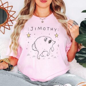 Jimothy Cute Fluffy Creature Graphic Tee (4) - Whimsical Pastel Shirt
