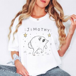 Jimothy Cute Fluffy Creature Graphic Tee (4) - Whimsical Pastel Shirt