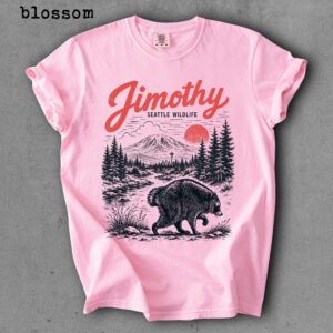 Vintage Jimothy Seattle Wildlife T-Shirt Retro Bear Graphic Tee