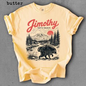 Vintage Jimothy Seattle Wildlife T-Shirt Retro Bear Graphic Tee