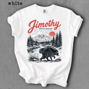 Vintage Jimothy Seattle Wildlife T-Shirt Retro Bear Graphic Tee