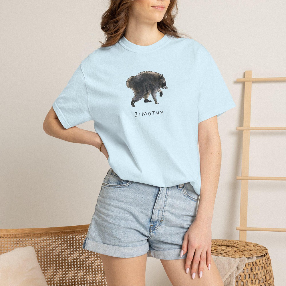 Jimothy Funny Raccoon Shirt Minimalist Trash Panda Meme Tee