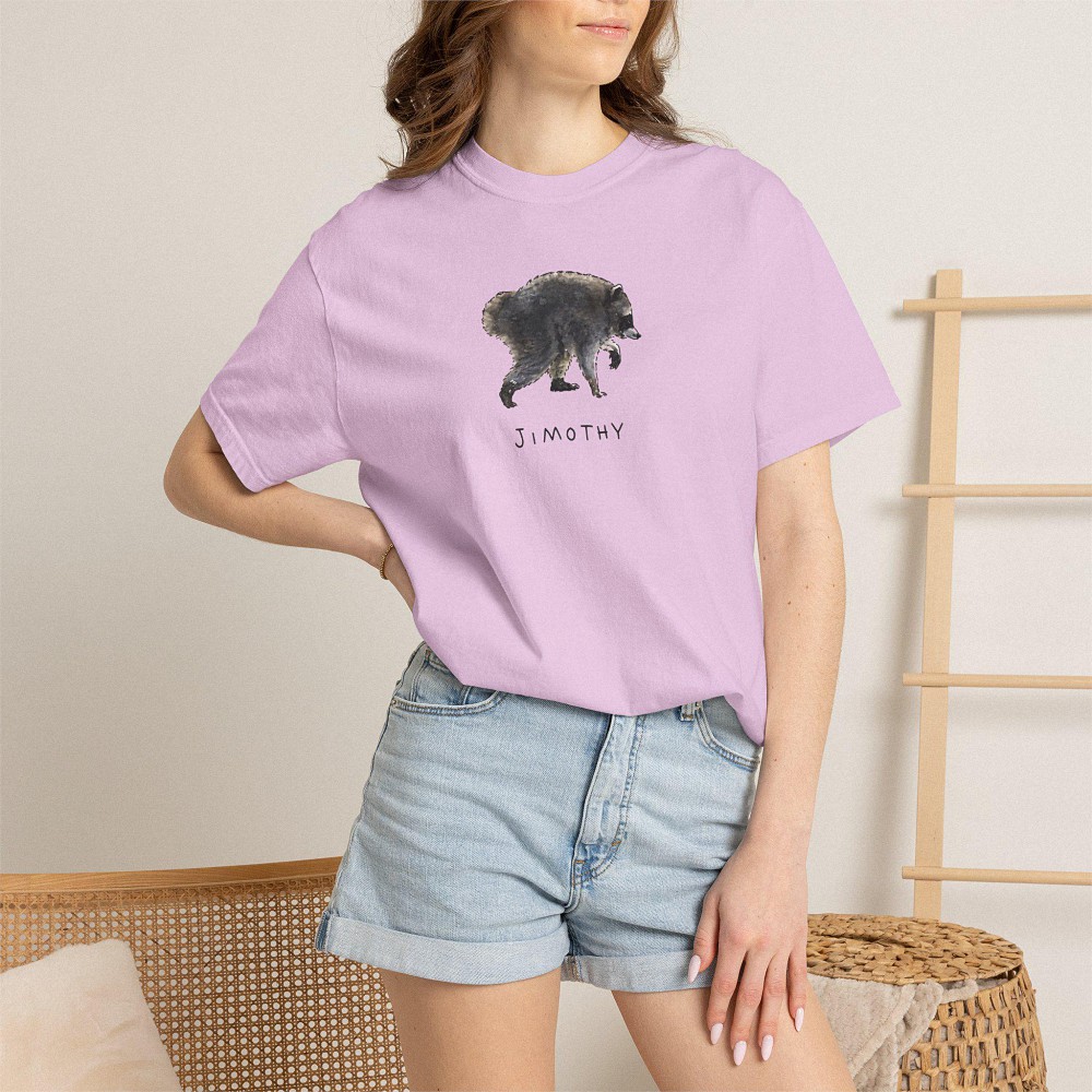 Jimothy Funny Raccoon Shirt Minimalist Trash Panda Meme Tee