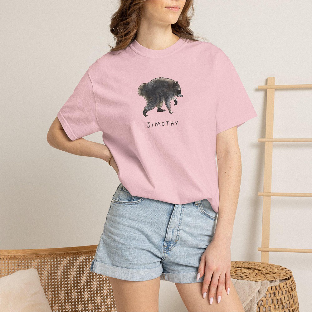 Jimothy Funny Raccoon Shirt Minimalist Trash Panda Meme Tee