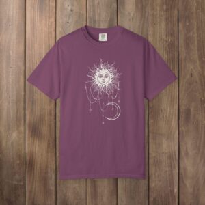 Vintage Celestial Sun and Moon Graphic Tee - Boho Mystical Shirt
