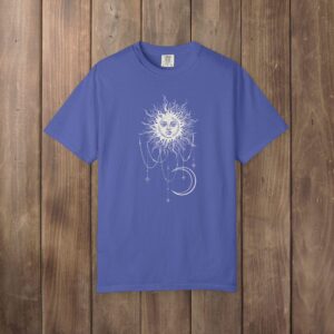 Vintage Celestial Sun and Moon Graphic Tee - Boho Mystical Shirt