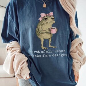 Jesus Thinks I'm A Delight Funny Frog Women's Tank Top