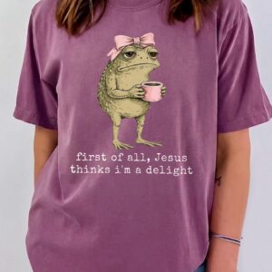 Jesus Thinks I'm A Delight Funny Frog Women's Tank Top