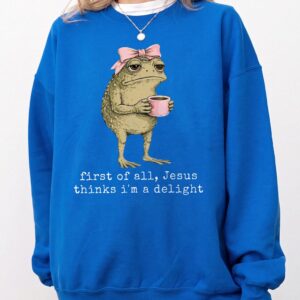 Jesus Thinks I'm A Delight Funny Frog Women's Tank Top