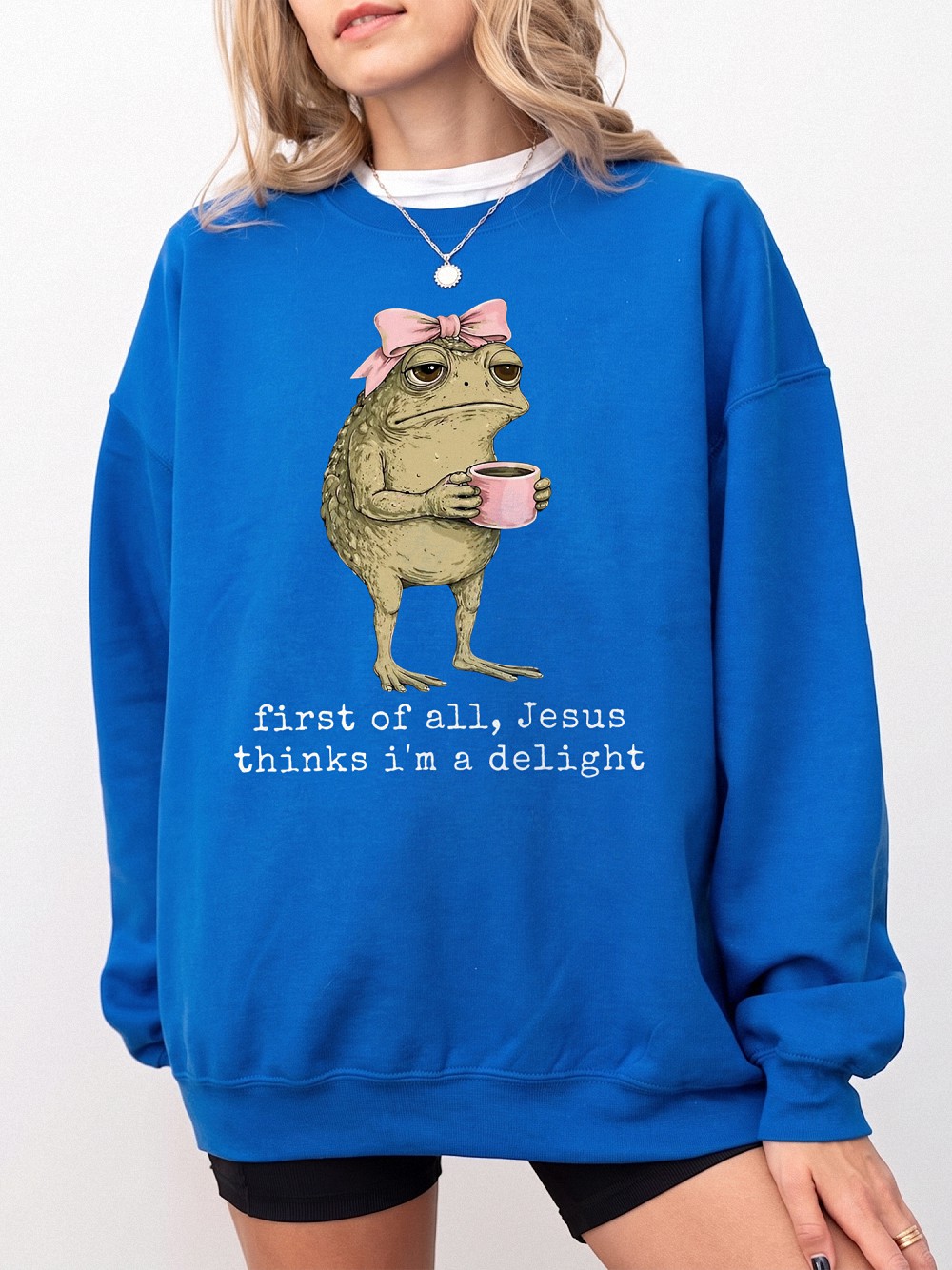 Jesus Thinks I'm A Delight Funny Frog Women's Tank Top
