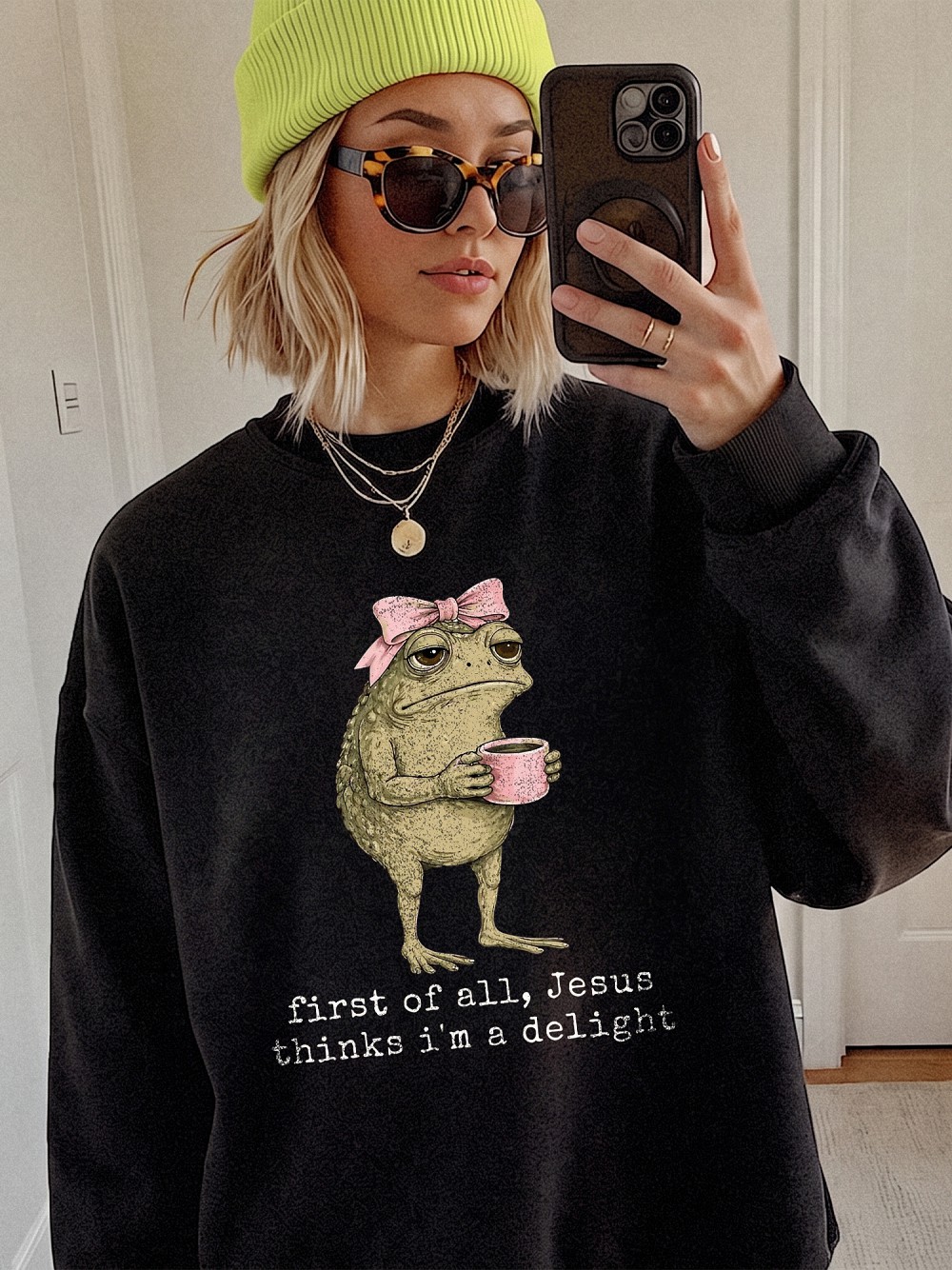 Jesus Thinks I'm A Delight Funny Frog Women's Tank Top