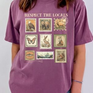 Respect The Locals Vintage Wildlife Stamp Tank Top - Nature Shirt