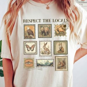 Respect The Locals Vintage Wildlife Stamp Tank Top - Nature Shirt