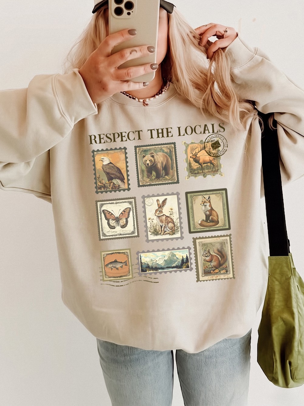 Respect The Locals Vintage Wildlife Stamp Tank Top - Nature Shirt