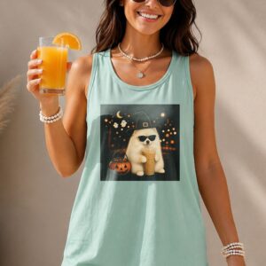 Pomeranian Witch Halloween Tank Top | Pumpkin Spice Dog Shirt