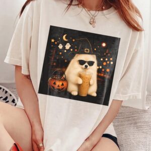 Pomeranian Witch Halloween Tank Top | Pumpkin Spice Dog Shirt