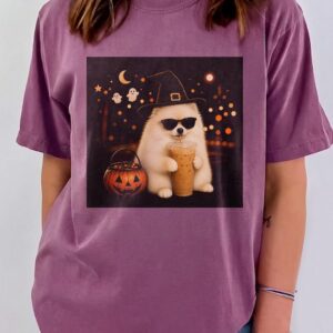 Pomeranian Witch Halloween Tank Top | Pumpkin Spice Dog Shirt