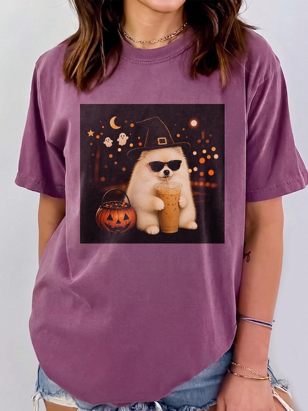 Pomeranian Witch Halloween Tank Top | Pumpkin Spice Dog Shirt