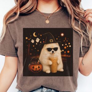 Pomeranian Witch Halloween Tank Top | Pumpkin Spice Dog Shirt