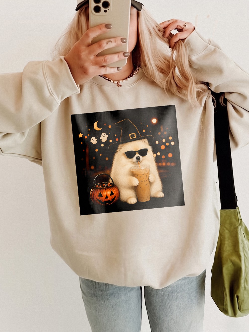 Pomeranian Witch Halloween Tank Top | Pumpkin Spice Dog Shirt