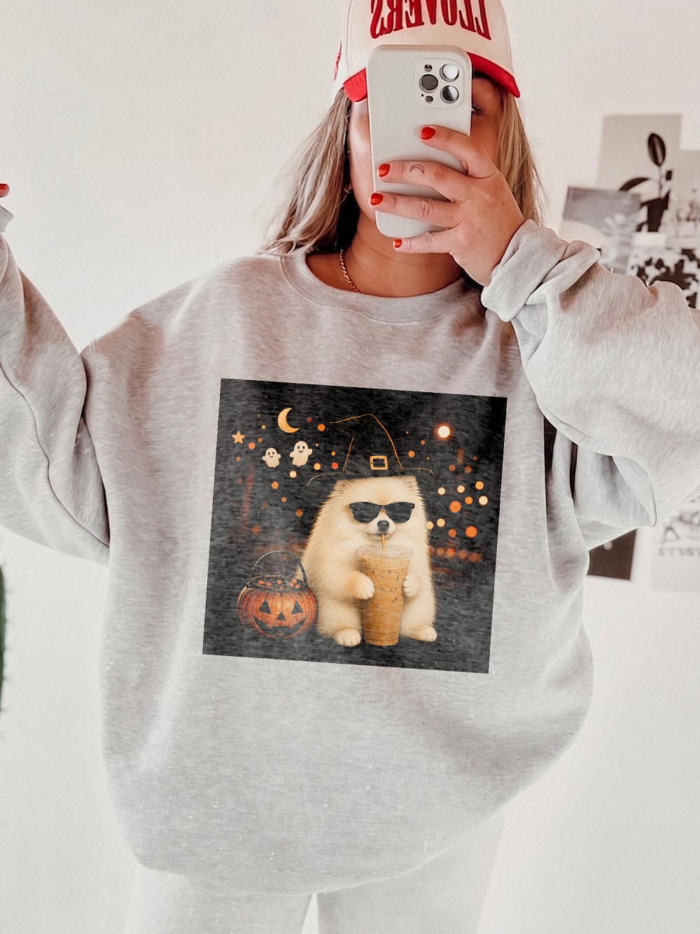 Pomeranian Witch Halloween Tank Top | Pumpkin Spice Dog Shirt
