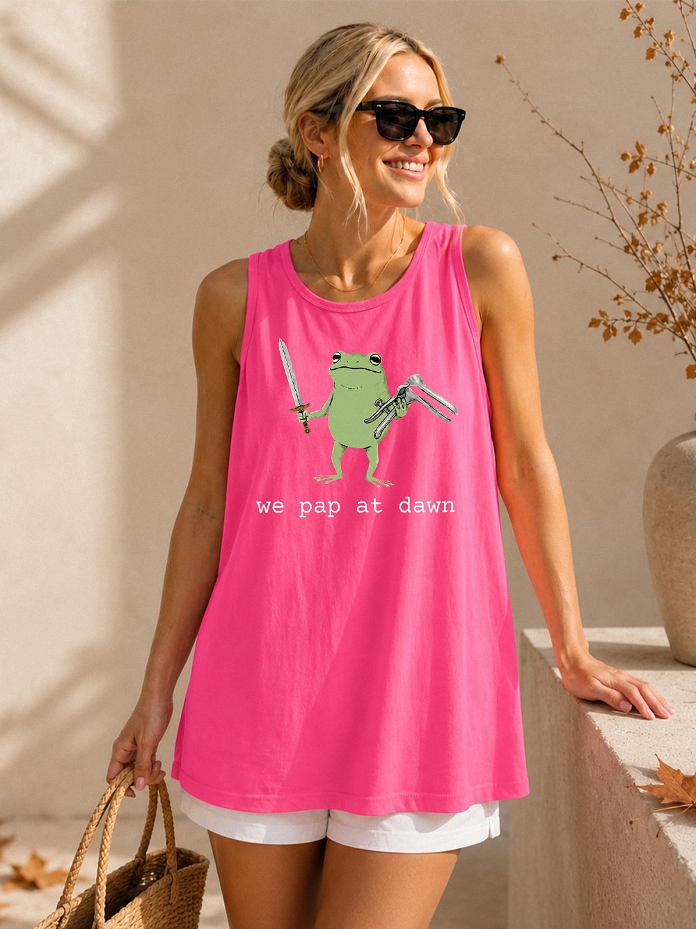 We Pap at Dawn Funny OBGYN Frog Tank Top | Gynecology Humor Gift