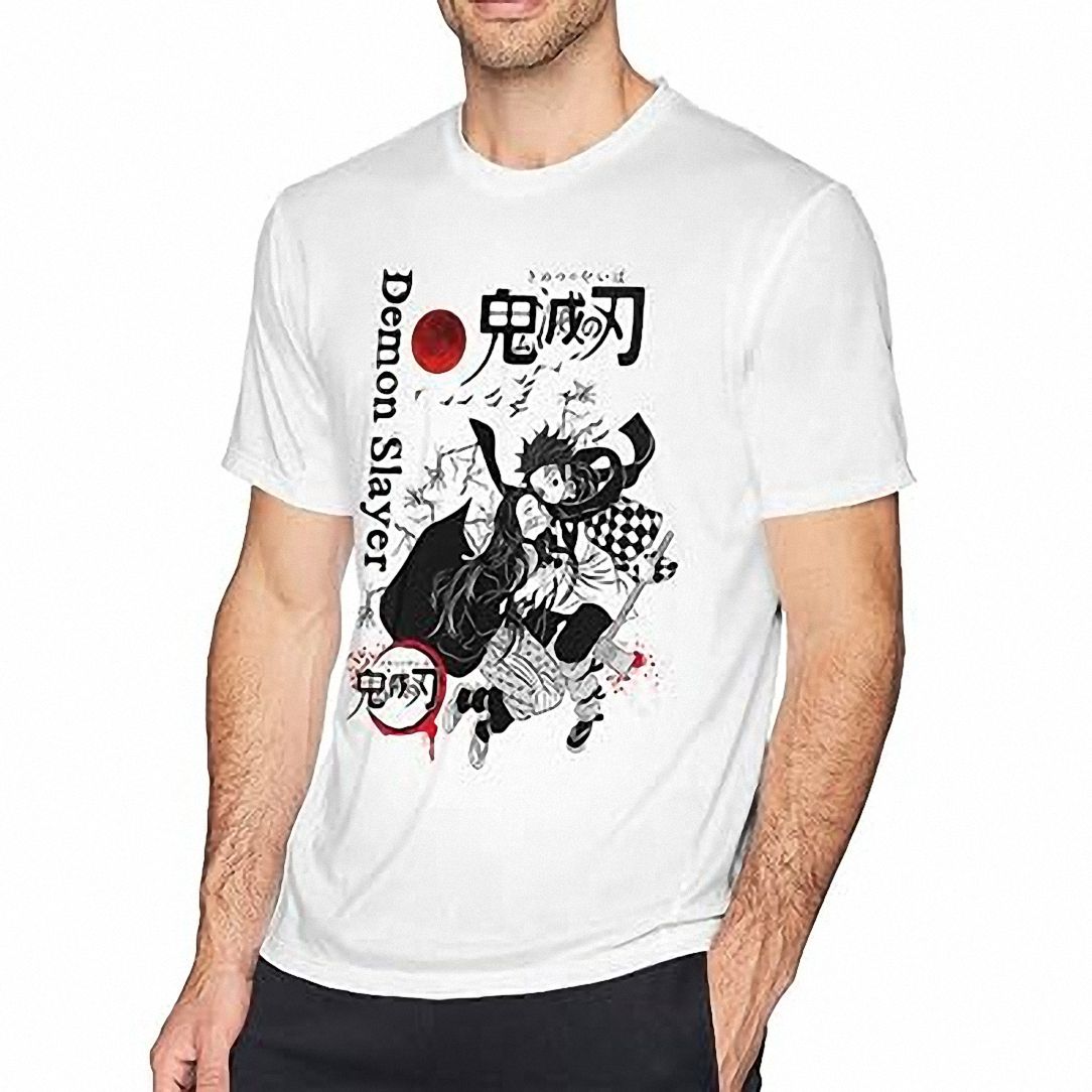 Demon Slayer T-Shirt Men Unisex Tanjiro Nezuko Kimetsu no Yaiba Anime Graphic Tee