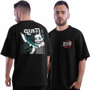 Inosuke Hashibira Oversized T-Shirt Demon Slayer Anime Streetwear Graphic Tee