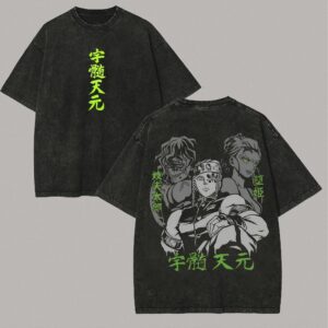 Tengen Uzui Vintage Anime Graphic Tee Acid Wash Demon Slayer Fan Gift T-Shirt