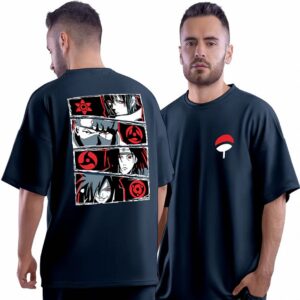 Sasuke Uchiha T-Shirt Uchiha Clan Sharingan Anime Graphic Tee