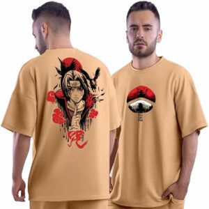 Itachi Uchiha T Shirt Oversized Anime Graphic Tee Akatsuki Japanese Streetwear Shirt for Naruto Fans