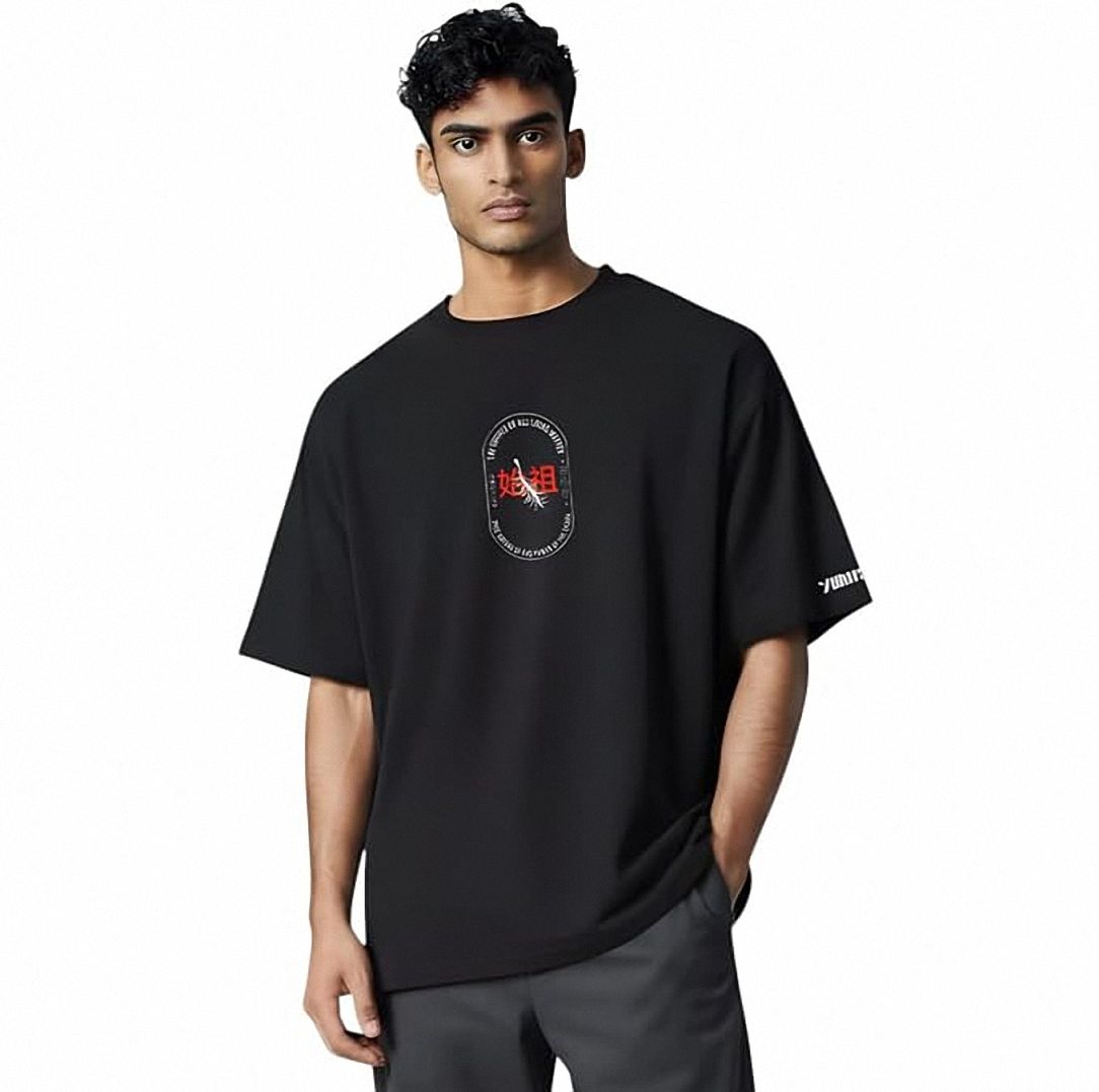 Minimalist Black Oversized Graphic Tee Original Founder Asian Streetwear T-Shirt