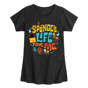 SpongeBob SquarePants Graphic Tee A Sponge's Life For Me Funny Cartoon T-Shirt