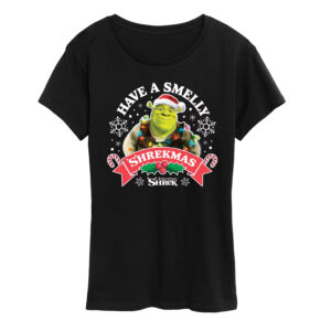 Funny Shrek Christmas Shirt Have A Smelly Shrekmas Ugly Holiday Party Graphic Tee