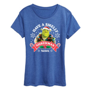 Funny Shrek Christmas Shirt Have A Smelly Shrekmas Ugly Holiday Party Graphic Tee