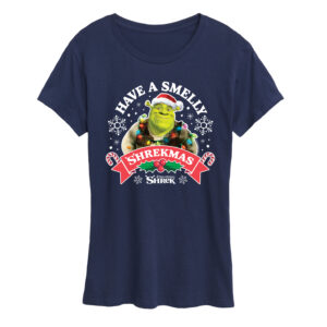 Funny Shrek Christmas Shirt Have A Smelly Shrekmas Ugly Holiday Party Graphic Tee