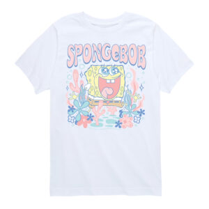 SpongeBob T-Shirt for Adults Kids Retro Pastel Cartoon Graphic Tee