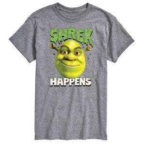 Funny Shrek Happens Graphic T-Shirt Retro Ogre Meme Pop Culture Tee