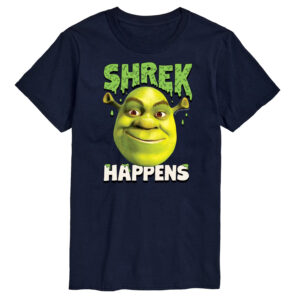 Funny Shrek Happens Graphic T-Shirt Retro Ogre Meme Pop Culture Tee