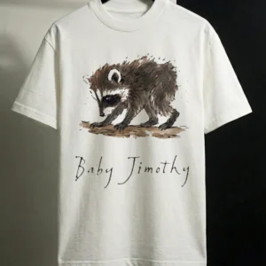Personalized Watercolor Raccoon Graphic Tee Custom Cute Animal Shirt Idea for Raccoon Lovers