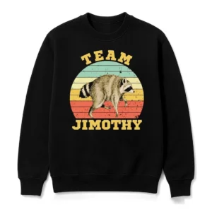 Custom Team T-Shirt Retro Sunset Raccoon Funny Personalized Group Tee