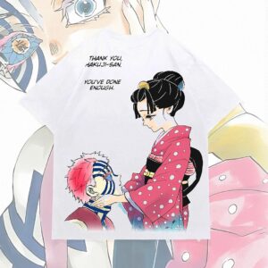 Akaza Demon Slayer T-Shirt Colorful Anime Manga Graphic Tee