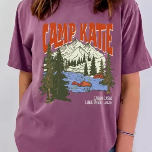 Custom Lake Tahoe Shirt Personalized Family Camping Trip Graphic Tee Vintage Mountain Cabin Crew T-Shirt