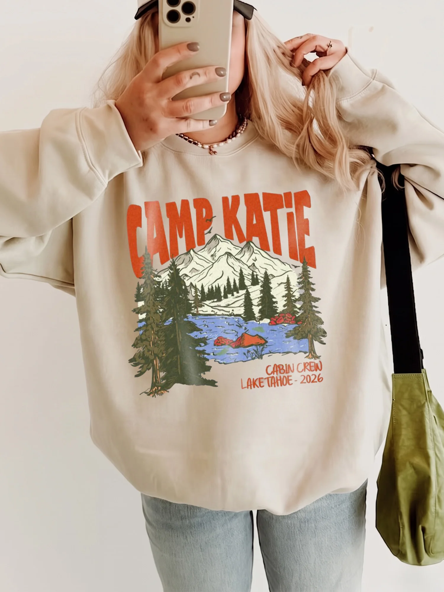 Custom Lake Tahoe Shirt Personalized Family Camping Trip Graphic Tee Vintage Mountain Cabin Crew T-Shirt