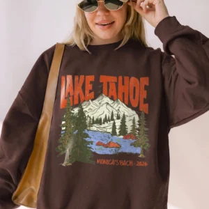 Custom Lake Tahoe Shirt Personalized Family Camping Trip Graphic Tee Vintage Mountain Cabin Crew T-Shirt