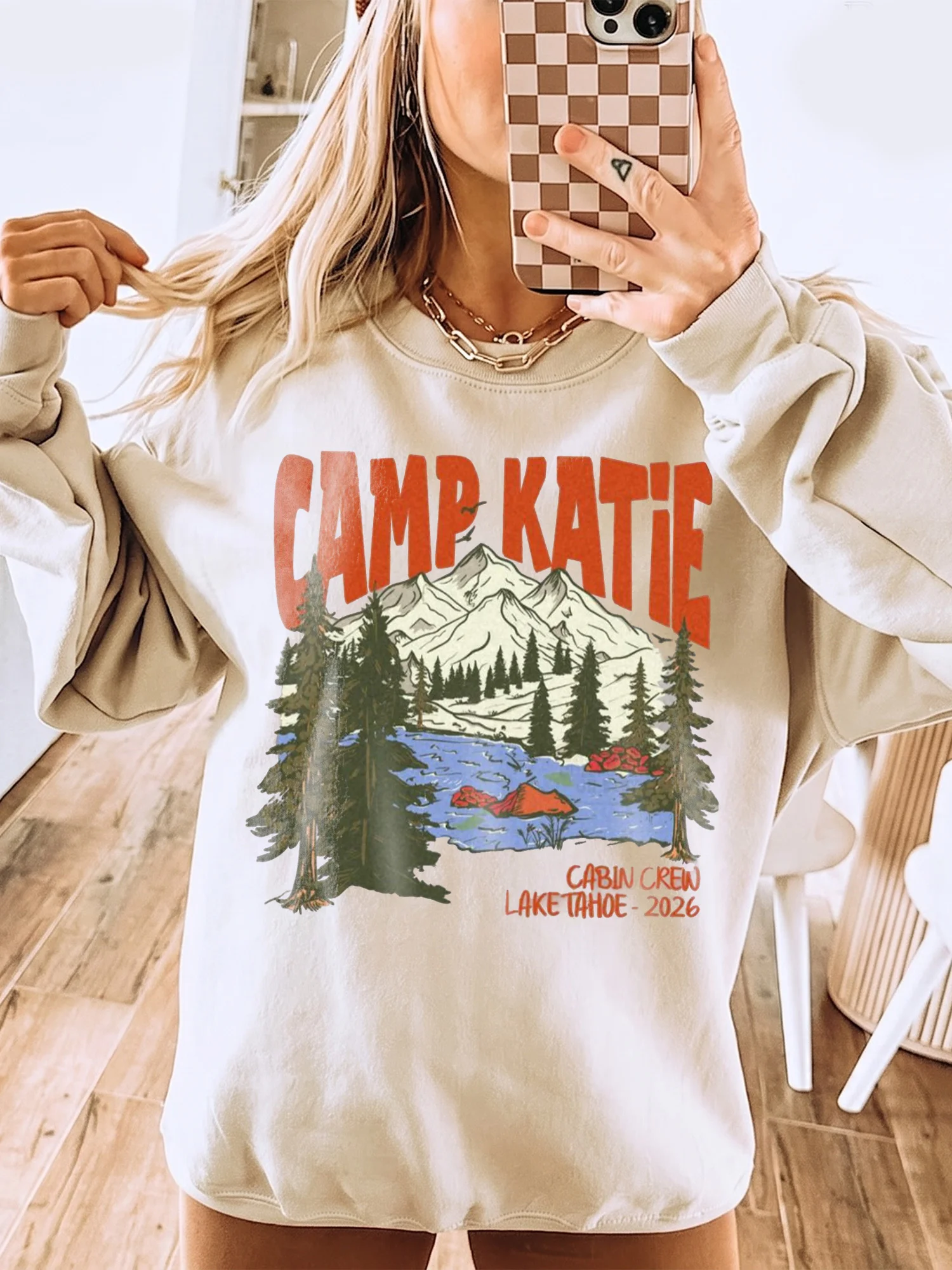 Custom Lake Tahoe Shirt Personalized Family Camping Trip Graphic Tee Vintage Mountain Cabin Crew T-Shirt