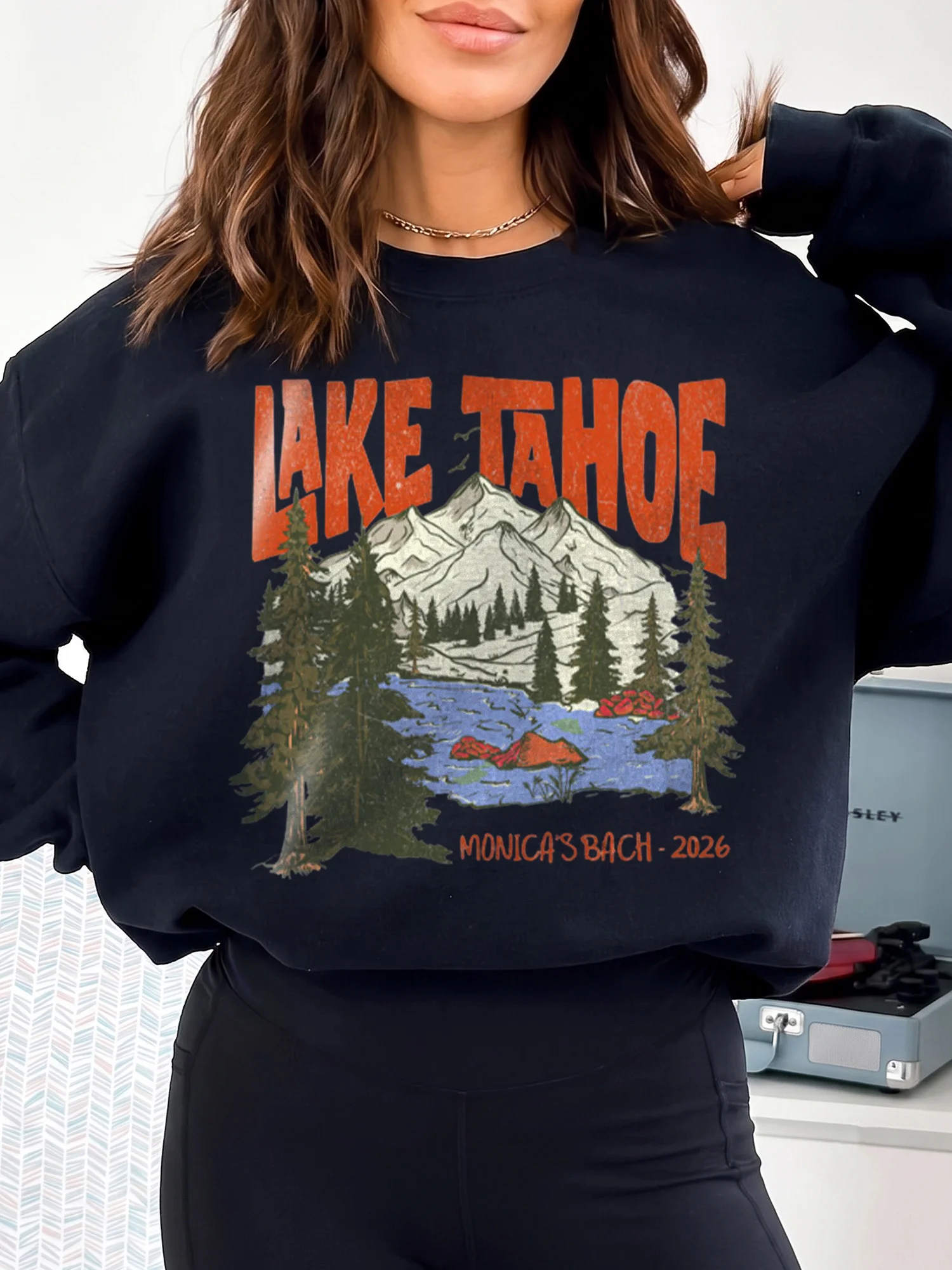 Custom Lake Tahoe Shirt Personalized Family Camping Trip Graphic Tee Vintage Mountain Cabin Crew T-Shirt